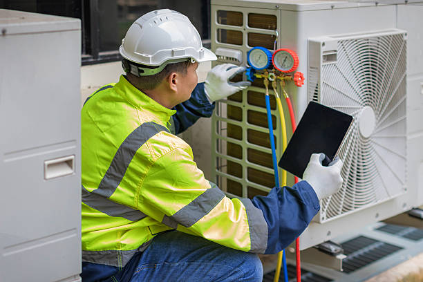 Professional Hvac technician working in Holliston, MA